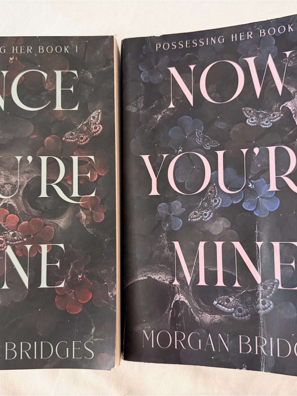 Now You’re Mine by Morgan Bridges - Dark Floral Paperback (Set of 2)
